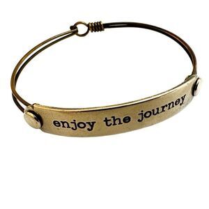 Sweet Romance Enjoy The Journey  inspirational cuff Bracelet